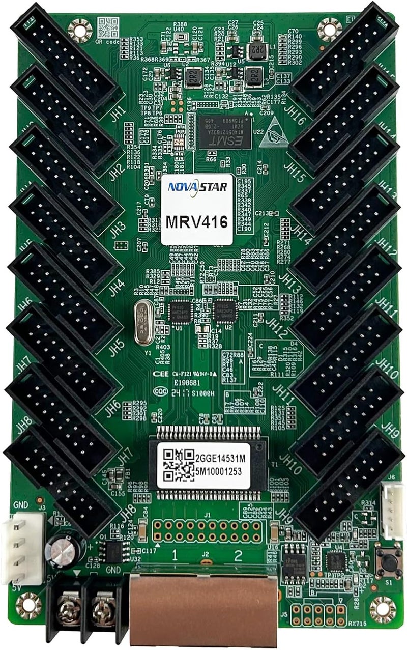 AzarPixel NovaStar MRV416 LED Receiving Card | High-Performance LED Display Controller with 18bit+ Grayscale, Pixel-Level Brightness Calibration & 3D Support | Reliable Indoor & Outdoor Video Wall Solution - Image 1